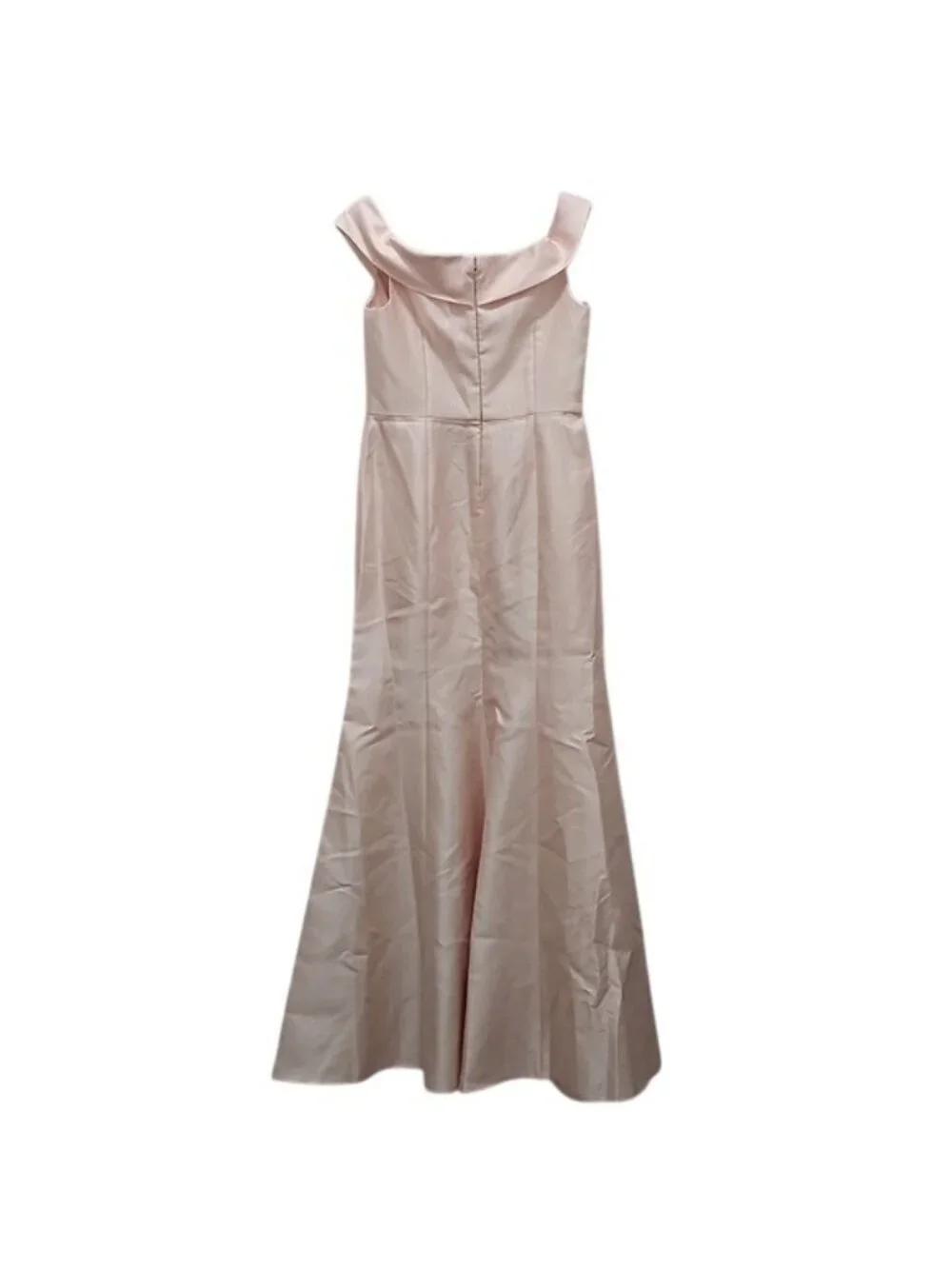 Alfred Sung Off The Shoulder Cuff Trumpet Gown Size 4 New Bridesmaid D760 Blush - Picture 5 of 7
